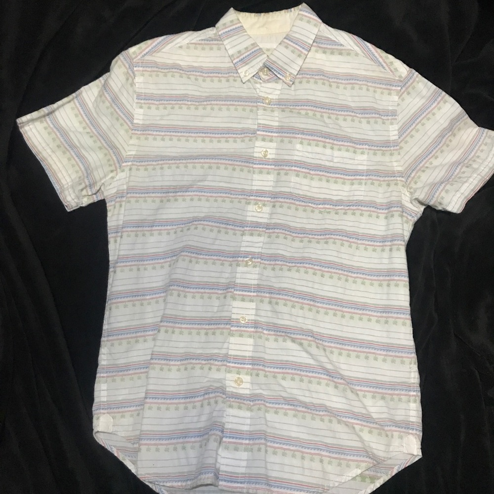 Barque upside down palm trees button down